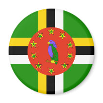 Dominica Flag Fridge Magnets
