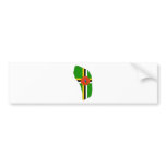 Dominica Flag Map full size Bumper Stickers