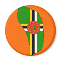 Dominica flag map magnets