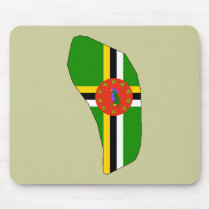 Dominica flag map mousepads by FlagStore Dominica flag map mousepads