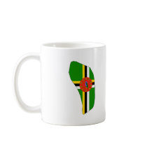 Dominica flag map mugs