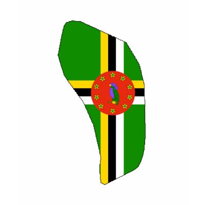 Dominica flag map t-shirt by FlagStore