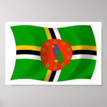 Dominica Flag Poster Print