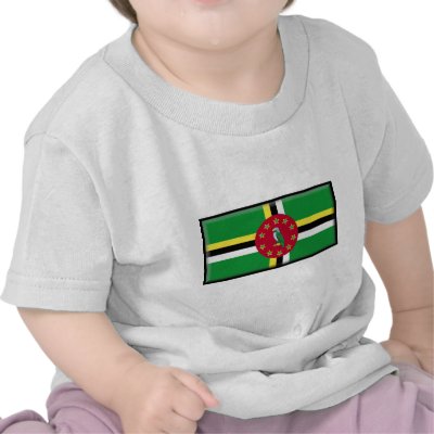 Dominica Flag Tshirt by jacinto888