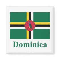 Dominica Flag with Name Fridge Magnet