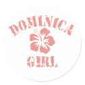 Dominica Pink Girl stickers