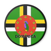 Dominica Roundel quality Flag Fridge Magnet