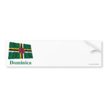 Dominica Waving Flag with Name bumper stickers by Vexillophile Dominica Waving Flag with Name bumper stickers