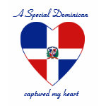 Dominican Republic Flag Heart + Text Baby Doll T-Shirt