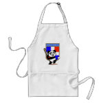 This cute little panda is ready to play for the Dominican team! Panda holds a bat and is about to swing at the ball. Great for fans of the Dominican Republic baseball team or Dominican baseball players.