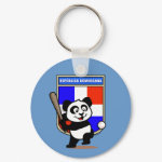 This cute little panda is ready to play for the Dominican team! Panda holds a bat and is about to swing at the ball. Great for fans of the Dominican Republic baseball team or Dominican baseball players.