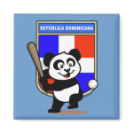 This cute little panda is ready to play for the Dominican team! Panda holds a bat and is about to swing at the ball. Great for fans of the Dominican Republic baseball team or Dominican baseball players.