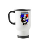 This cute little panda is ready to play for the Dominican team! Panda holds a bat and is about to swing at the ball. Great for fans of the Dominican Republic baseball team or Dominican baseball players.