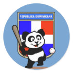 This cute little panda is ready to play for the Dominican team! Panda holds a bat and is about to swing at the ball. Great for fans of the Dominican Republic baseball team or Dominican baseball players.