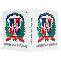 Dominican Republic Coat of Arms 3 Ring Binders