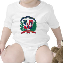 dominican republic emblem baby bodysuits