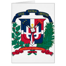 dominican republic emblem greeting cards