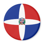 Dominican Republic Fisheye Flag Magnet