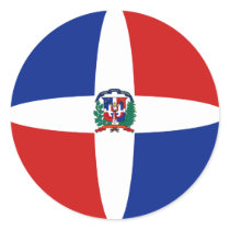 Dominican Republic Fisheye Flag Sticker