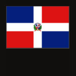 Dominican Republic Flag Map Spaghetti Top