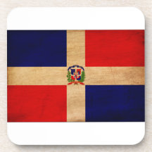 Dominican Republic Flag Beverage Coasters