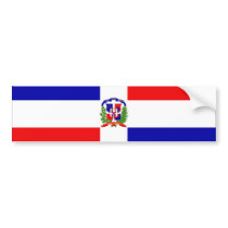 Dominican Republic Flag bumper stickers by DorkaReyes Dominican Republic Flag bumper stickers
