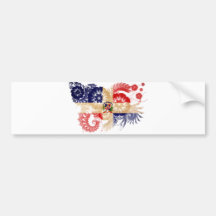 Dominican Republic Flag Bumper Stickers