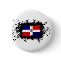 Dominican Republic Flag Pinback Buttons