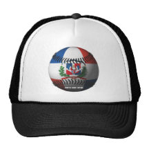Dominican Republic Flag Covered Baseball Mesh Hat