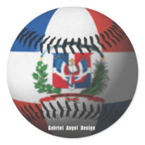 Dominican Republic Flag Covered Baseball stickers by gabrielangel Dominican Republic Flag Covered Baseball stickers
