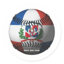 Dominican Republic Flag Covered Baseball stickers by gabrielangel Dominican Republic Flag Covered Baseball stickers