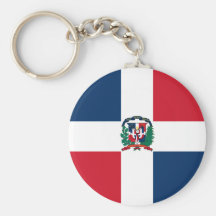 Dominican Republic Flag DO Key Chain