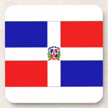 Dominican Republic Flag Drink Coasters