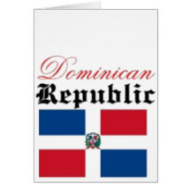 Dominican Republic flag Greeting Cards