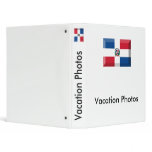Dominican Republic Flag Jewel 3 Ring Binder