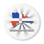 Dominican Republic Flag Map 2.0 Fridge Magnets