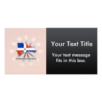 Dominican Republic Flag Map 2.0 Personalized Photo Card