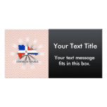 Dominican Republic Flag Map 2.0 Personalized Photo Card