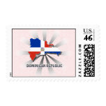 Dominican Republic Flag Map 2.0 Postage Stamp