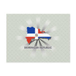 Dominican Republic Flag Map 2.0 Postcards