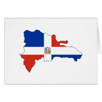 Dominican Republic flag map cards