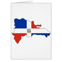 Dominican Republic flag map Card