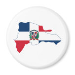 Dominican Republic Flag Map DO Fridge Magnet