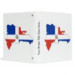 Dominican Republic Flag Map full size 3 Ring Binders