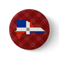 Dominican Republic Flag Map full size Pin