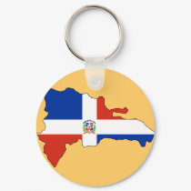 Dominican Republic flag map keychains
