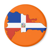 Dominican Republic flag map magnets