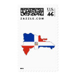 Dominican Republic flag map Postage Stamp