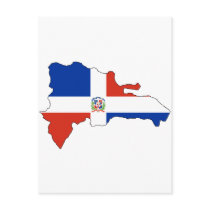 Dominican Republic flag map Post Cards