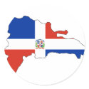 Dominican Republic flag map stickers